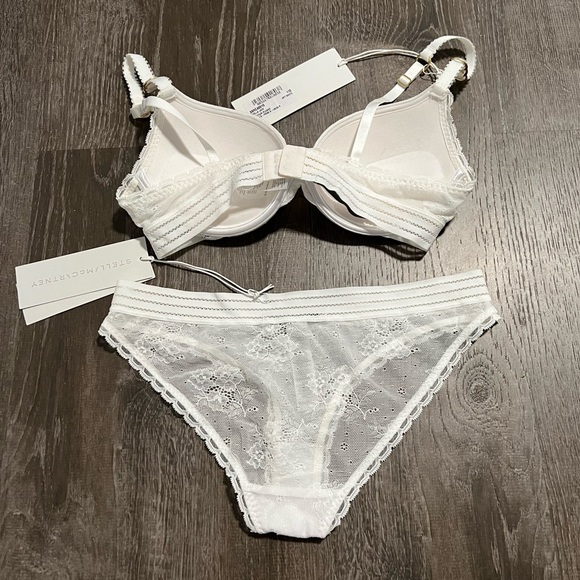 STELLA MCCARTNEY**White Stella 32B/34B Lace Bra + Sm. Underwear SET **$249 - Picture 4 of 5